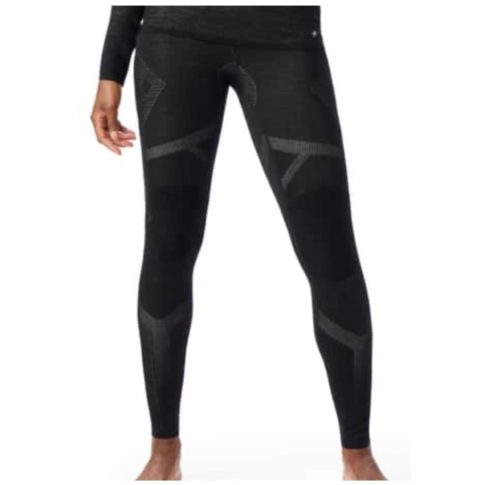 Smartwool Black Patterned Merino Base Layer Leggings